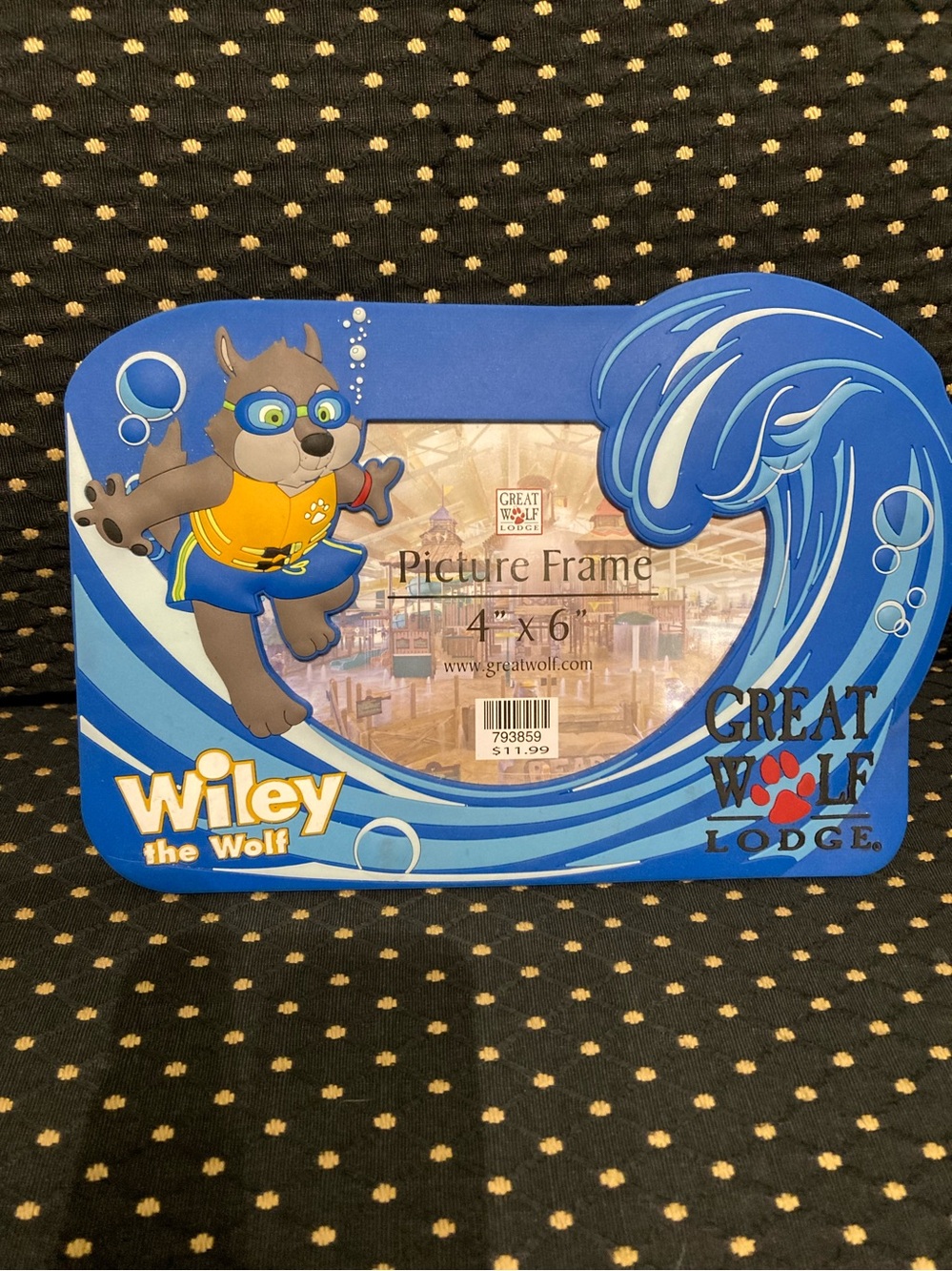 New Great Wolf Lodge 3-D Picture Frame 4X6 Wiley the Wolf